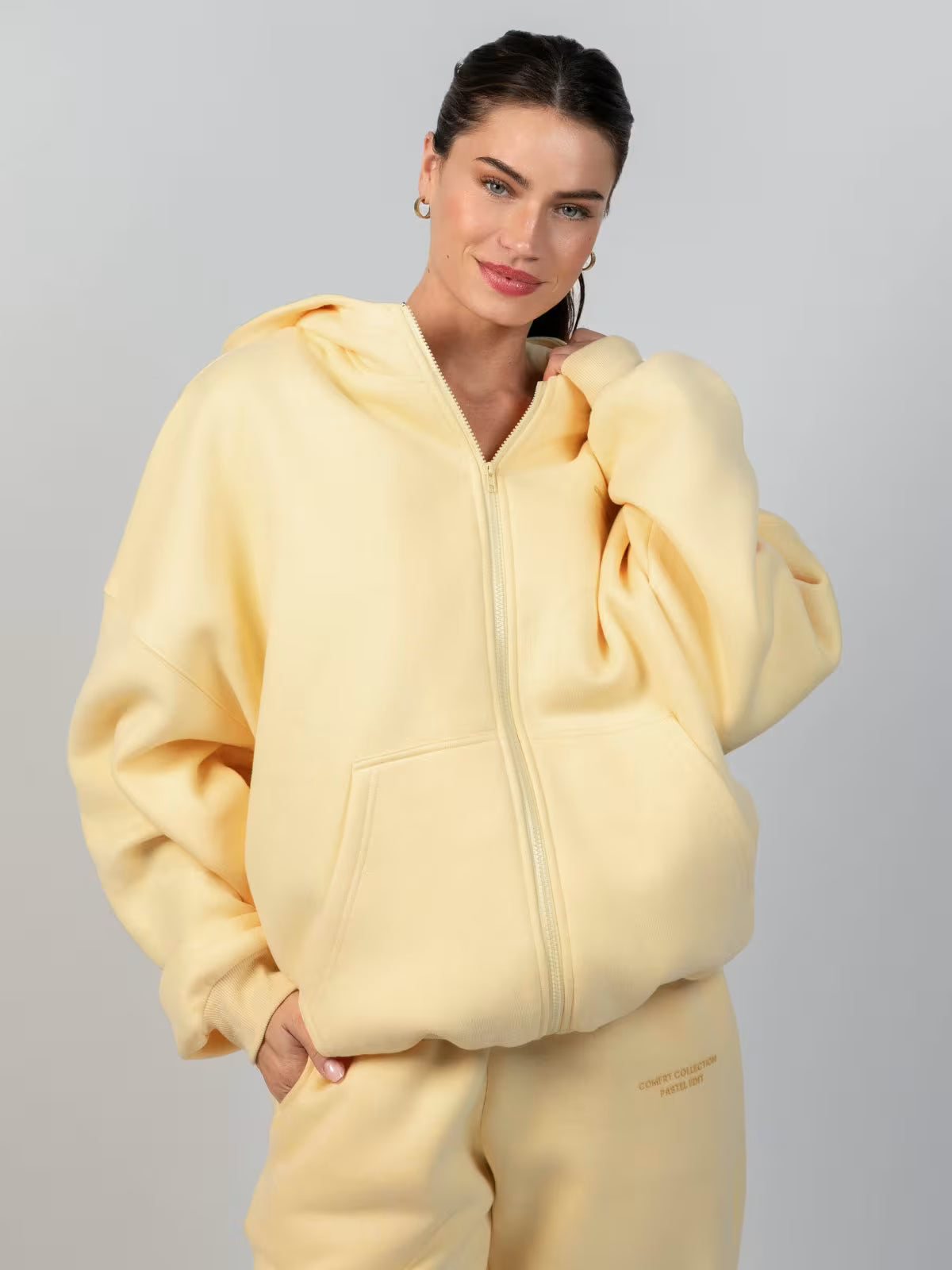 Unisex Pastle Zip Hoddies