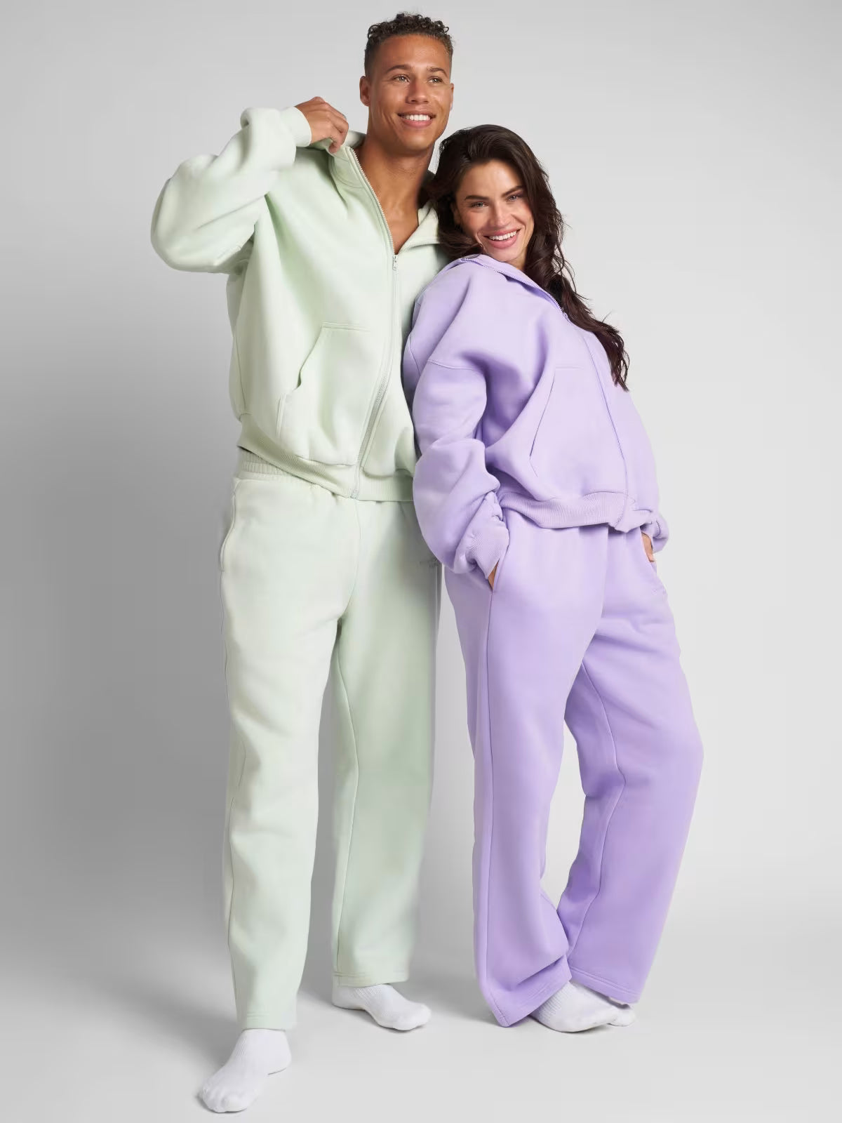 Unisex Pastle Zip Hoddies